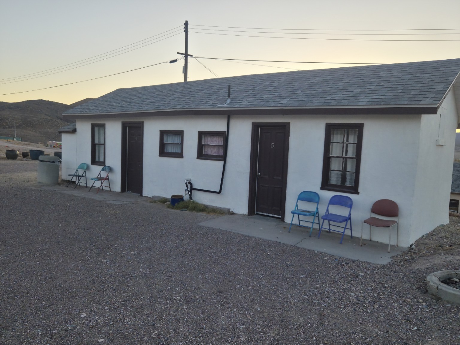 Exterior of cabins 4 and 5