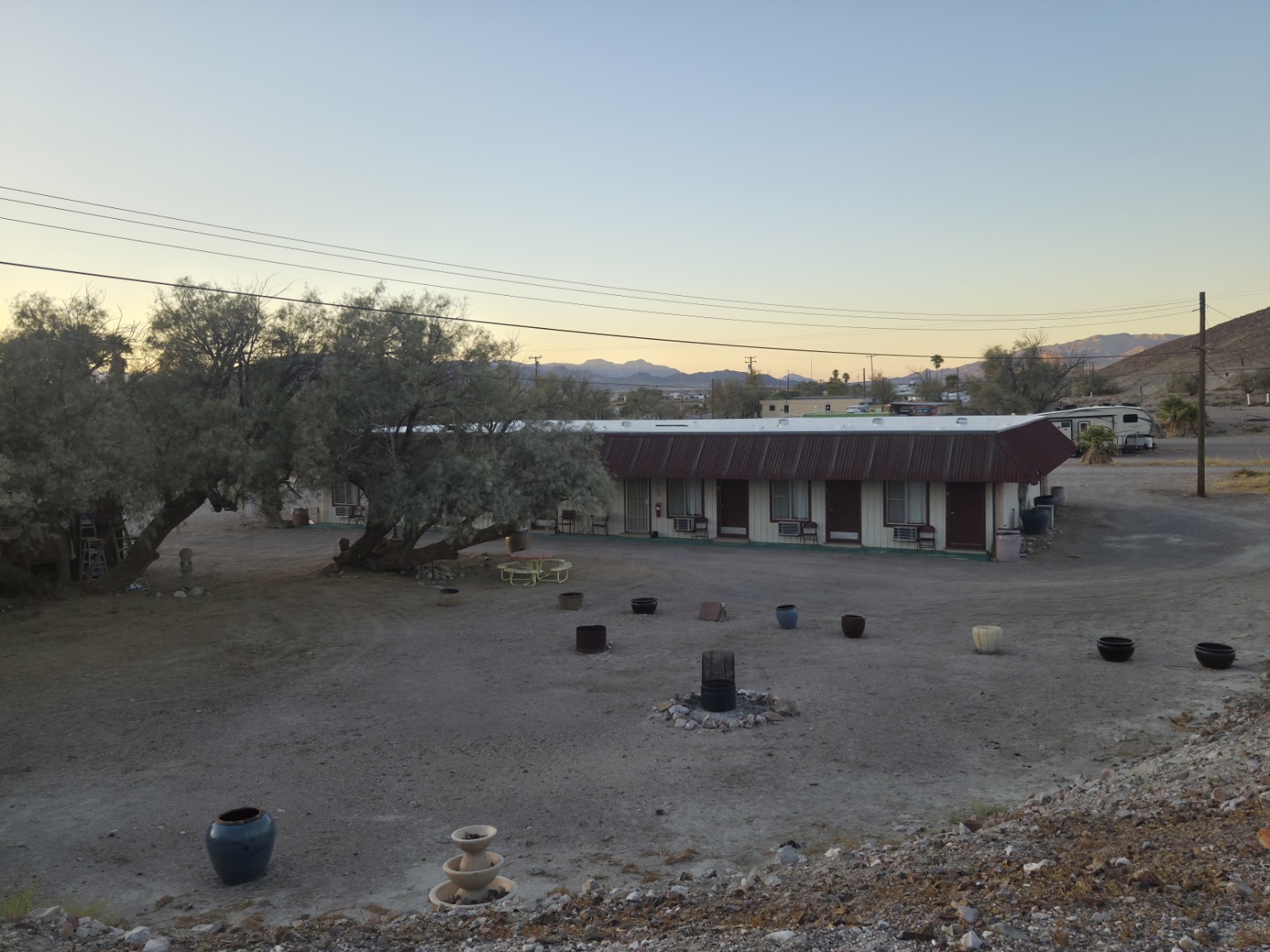 Motel rooms at Tecopa Hot Springs Resort